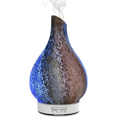532g Glass Essential Oil Diffuser 120ml Aroma Air Nebulizer Medium Room Blue Brown